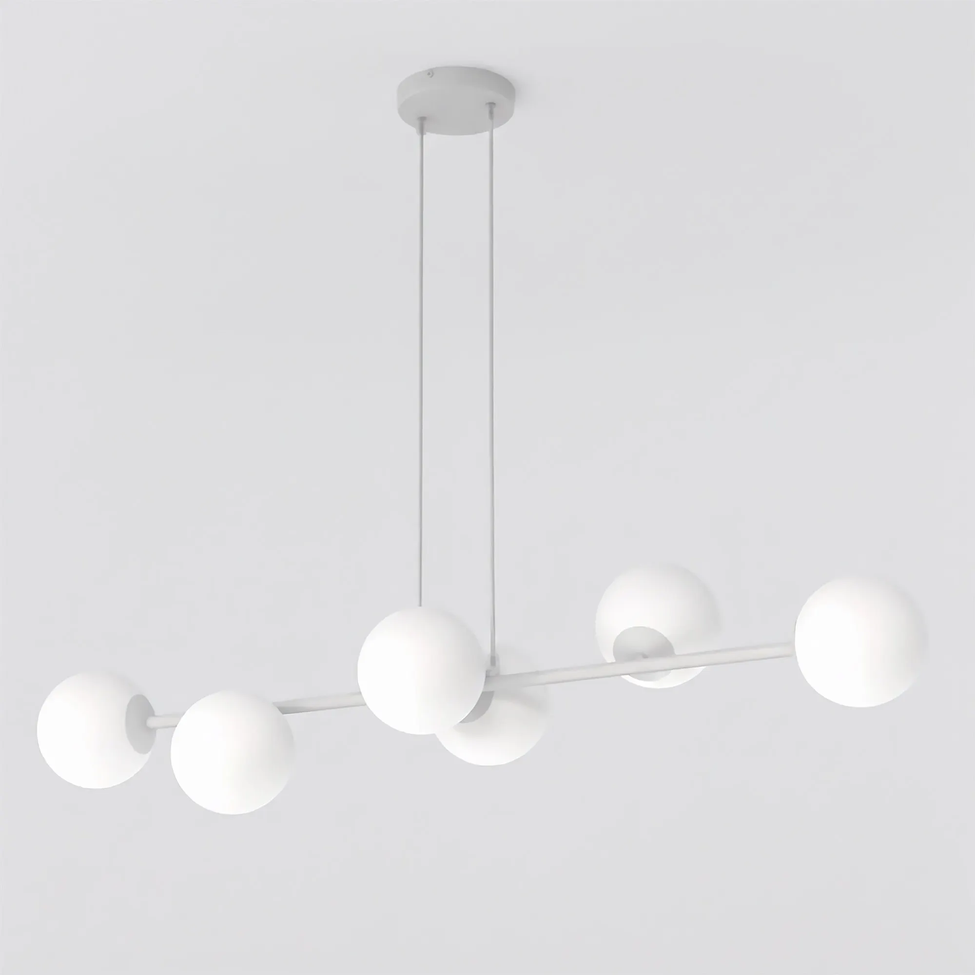 Lampa wisząca MAGNUS 6 GRAY OPAL szary biały