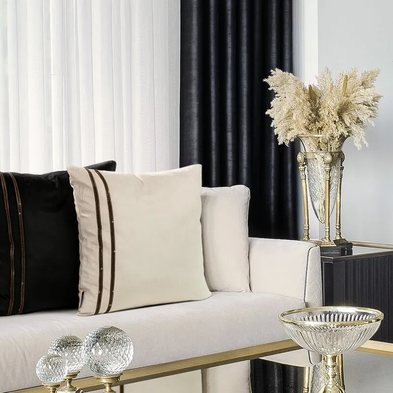 POSZEWKA VELVET 31 45 X 45 CM KREMOWY - EU_387733