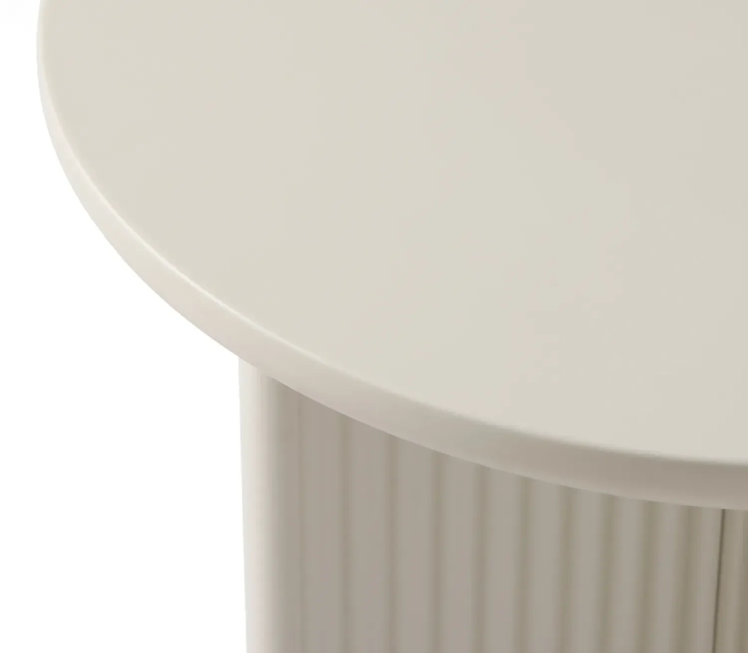 Stolik kawowy okrągły PALMA 50 cm ryflowany szary - UN_51630000