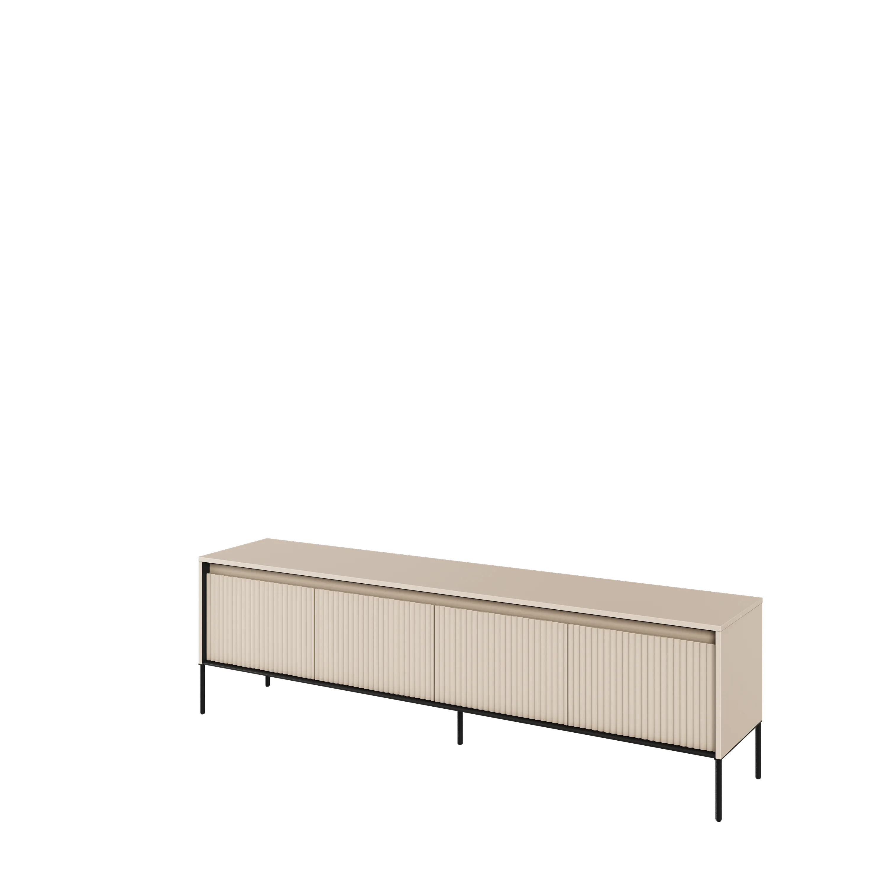 Szafka RTV z oświetleniem TREND TR-06 4D 192cm beż piaskowy/czarny Szafka RTV z oświetleniem TREND TR-06 4D 192cm beż piaskowy/czarny