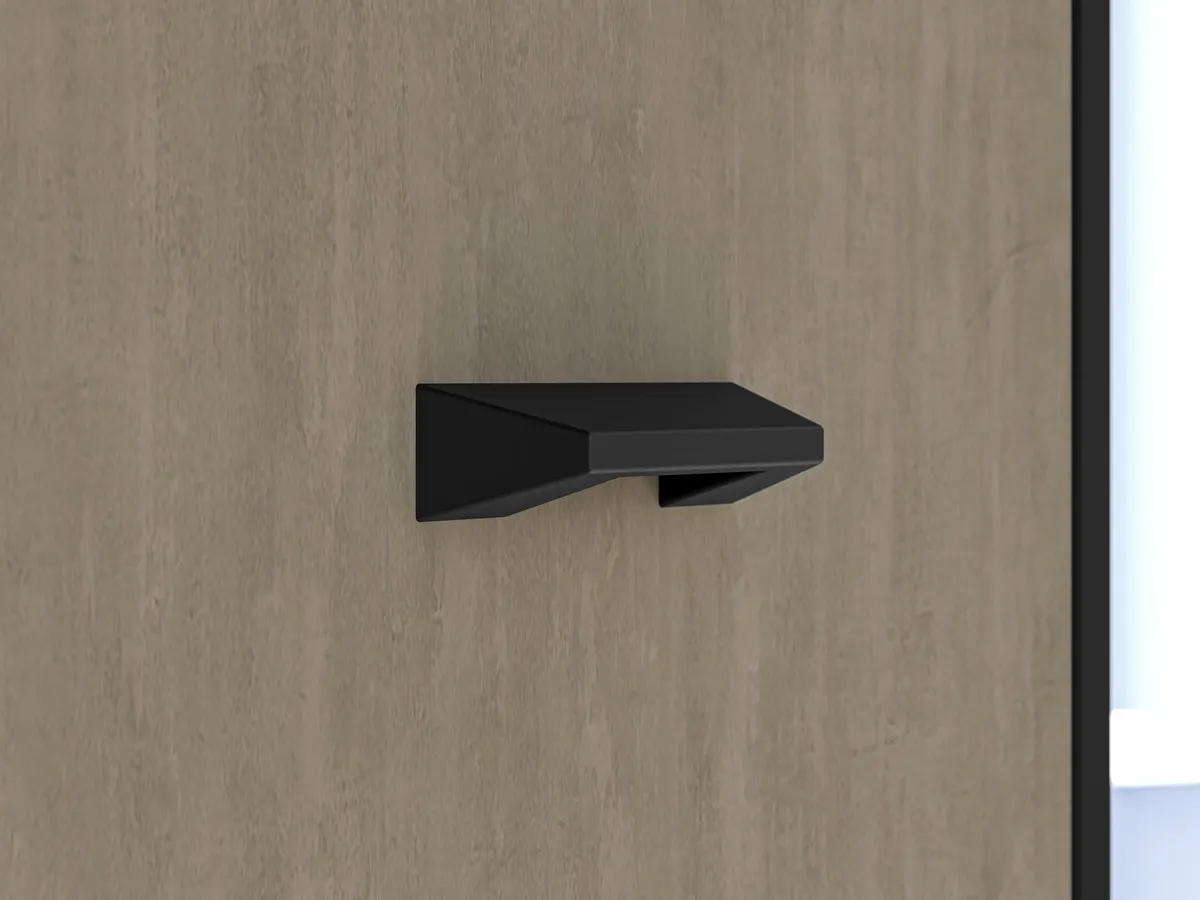 Biurko z szafką i szufladą Colt 07 dąb craft złoty, czarny, stal premium - 1COLT07-001