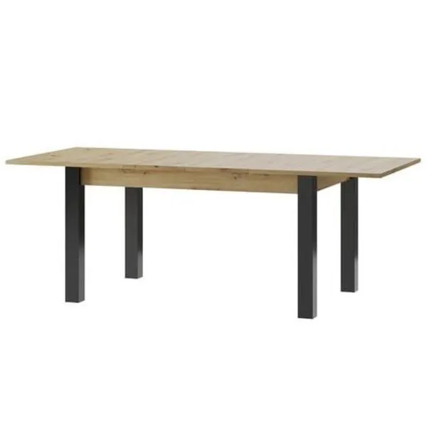 Stół LUCAS 40 rozkładany dąb aristan czarny 140(210)x90x76cm - WG-100-1456