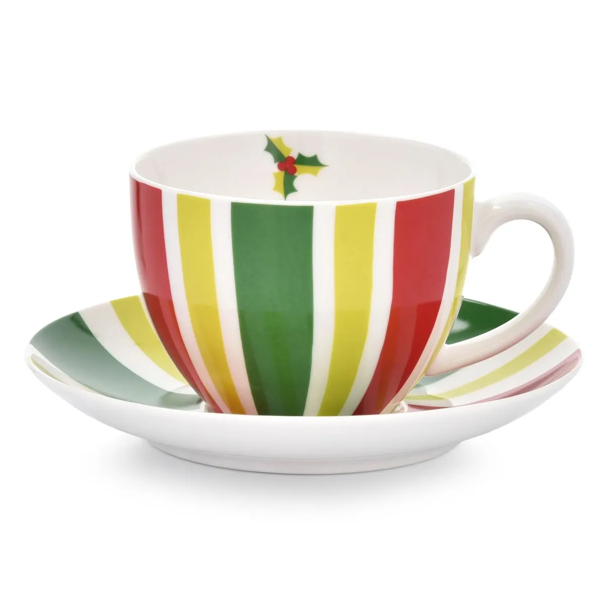 Filiżanka ze spodkiem w paski DUKA FESTLIG 2.0 – 200 ml porcelana wielokolorowy Filiżanka ze spodkiem w paski DUKA FESTLIG 2.0 – 200 ml porcelana wielokolorowy