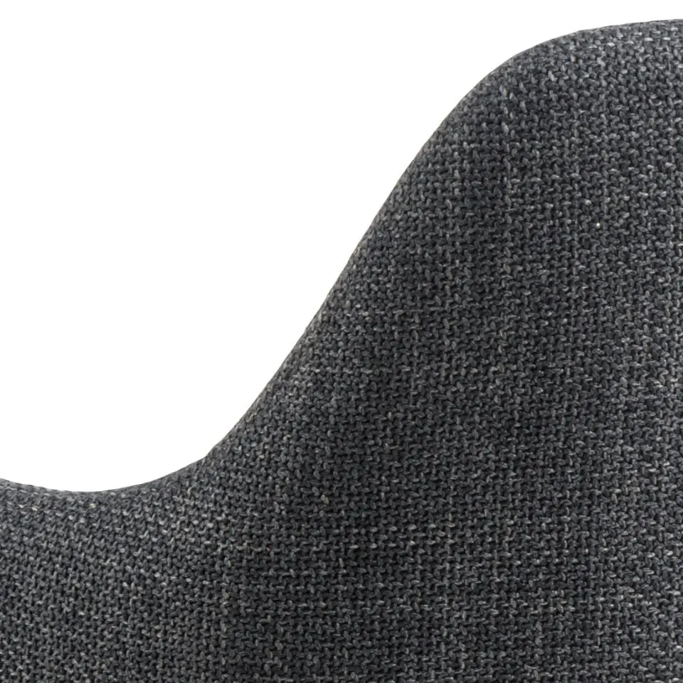 Krzesło z podłokietnikami Laos Ciemnoszary- zam. błyskawiczny, Czarny ( zestaw 2 sztuk ) - 0000098265