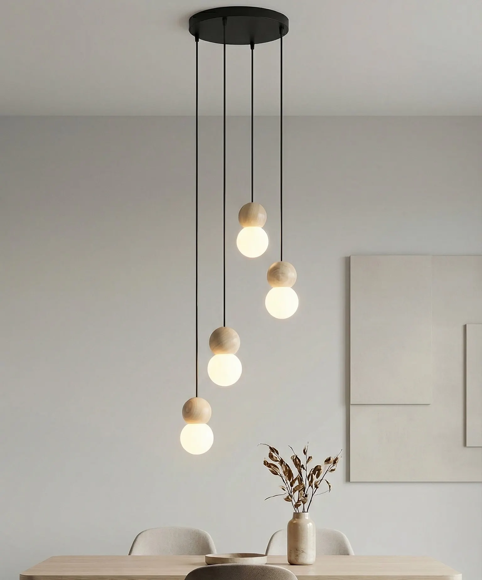 lampa wisien lamp, lampa wisząca, pendant lamp, minimalist lamp, drewniana oprawa
