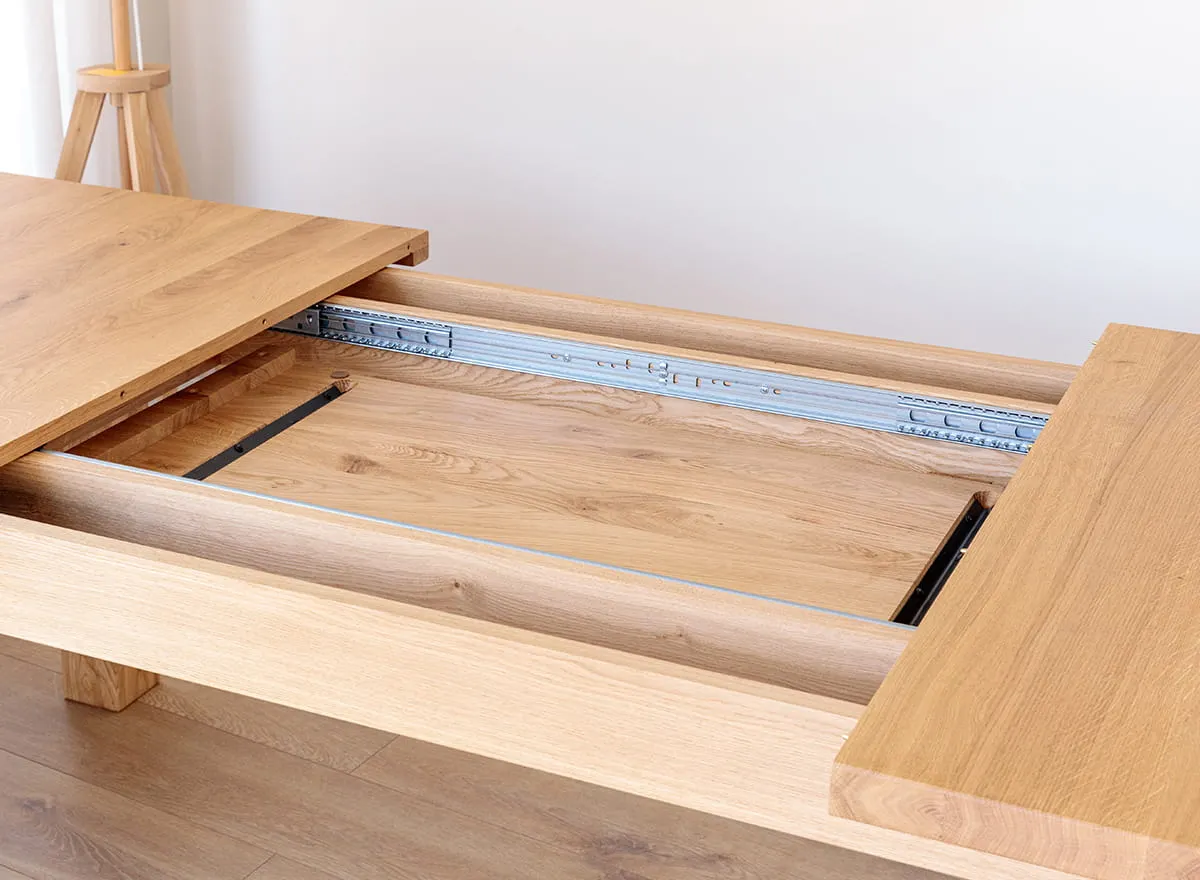 Rozkładany stół dębowy LANCIANO 90x140-230 dąb naturalny olejowany - LANCIANO140X90