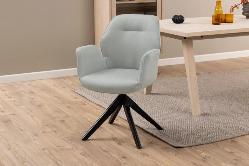 Krzesło obrotowe z podłokietnikami SPRING Jasnoszary, Czarny - 0000090270