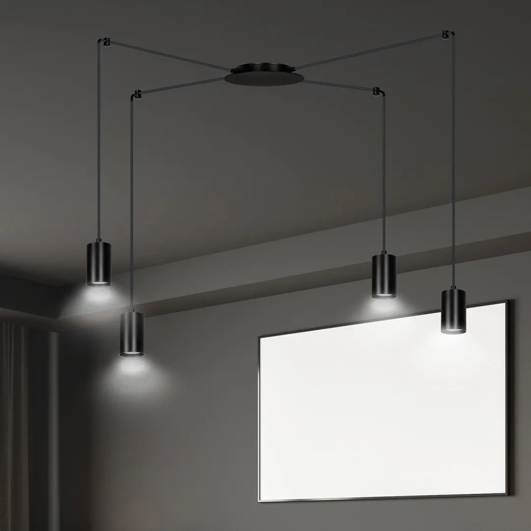 Lampa wisząca TRAKER Czarny 524/4 - 524/4