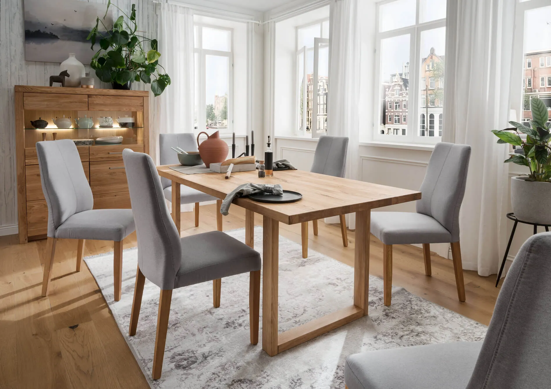 Stół dębowy prostokątny DOVE 180x90 na dwóch nogach - GK_1031691801