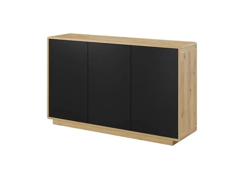 Komoda ASTON 43 trzydrzwiowa czarna supermat taurus 160x74x40cm Komoda ASTON 43 trzydrzwiowa czarna supermat taurus 160x74x40cm