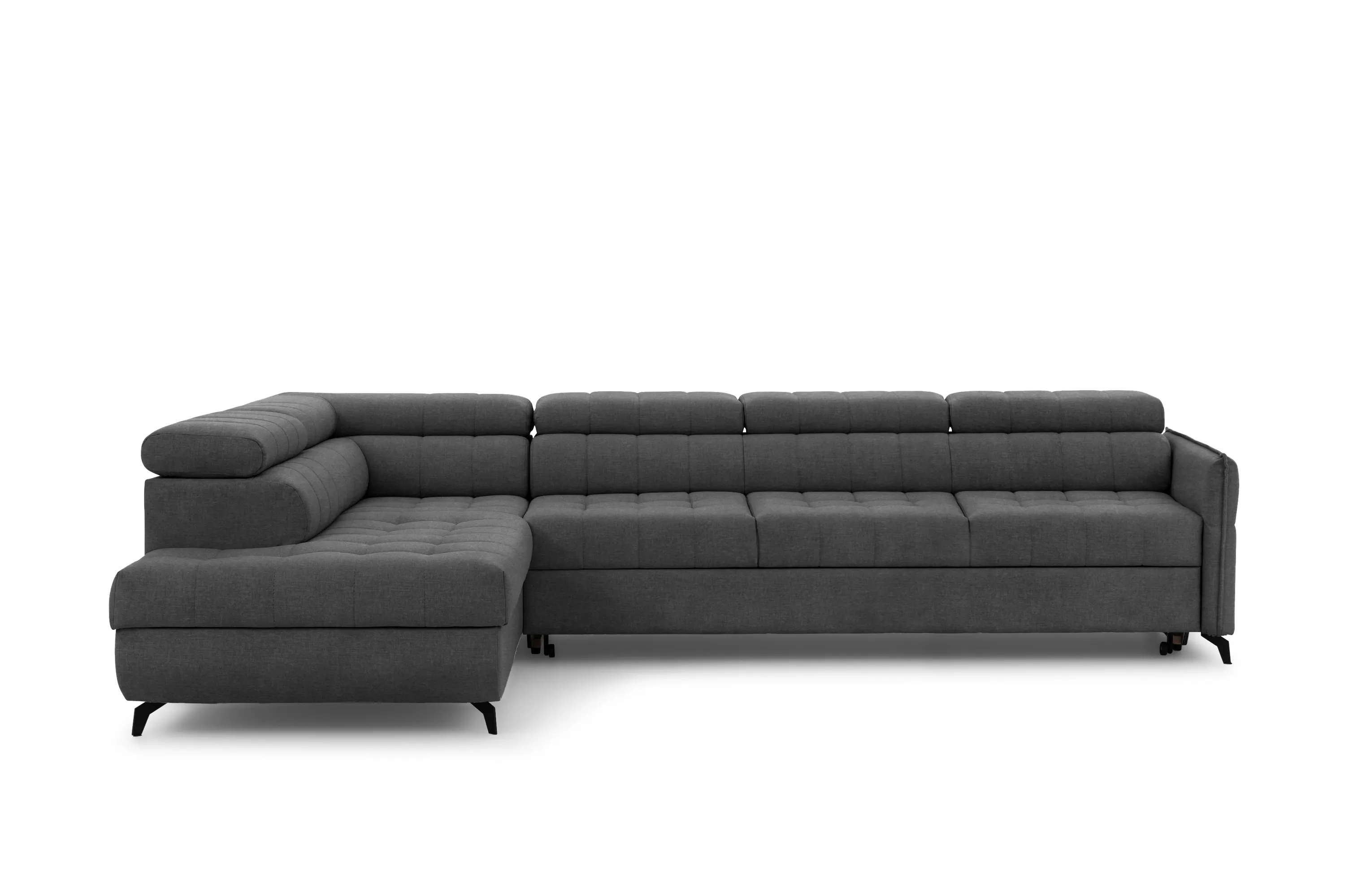 Narożnik lewostronny ELARIAS MAXI regulacja zagłówka i podłokietników tkanina Zetta 305 ciemnoszary - B_168455