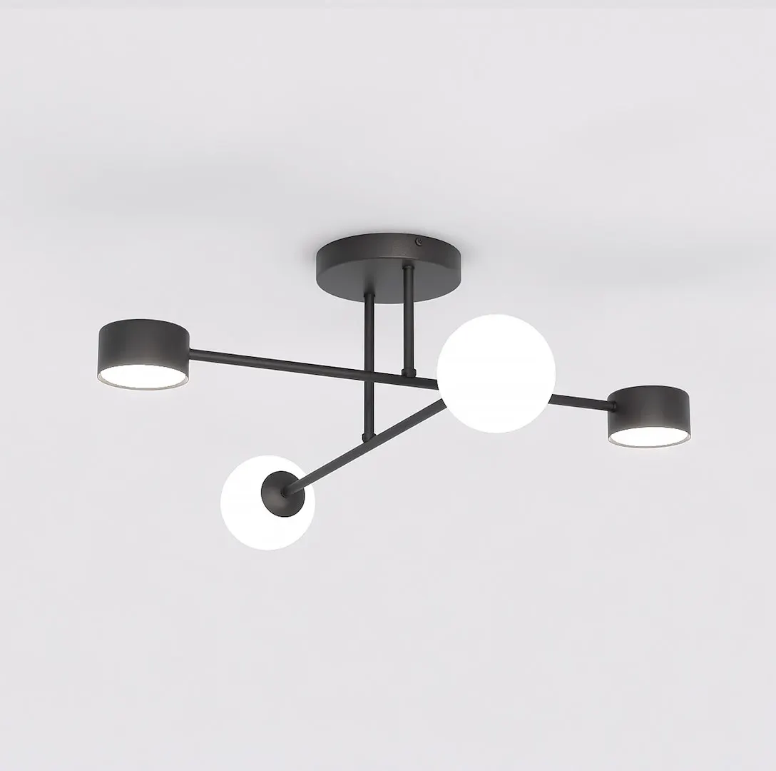 Lampa sufitowa HOLON 4 czarna — zdjęcie 3