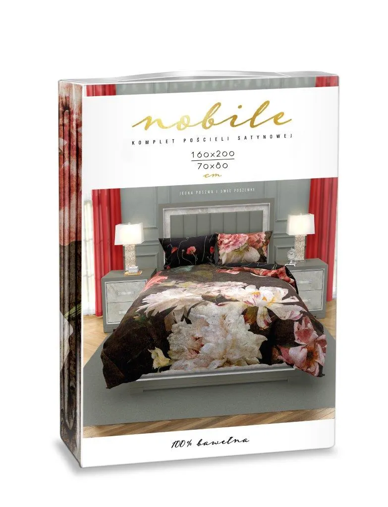 Pościel komplet 160x200+2x70x80 NOBILE 006 satyna bawełaniana fotoprint wielokolorowy - FARO_31208