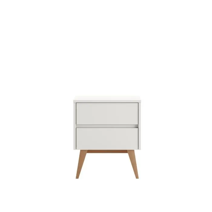 Szafka nocna z szufladami SWING 56x48 biała - PIN_034-110-310