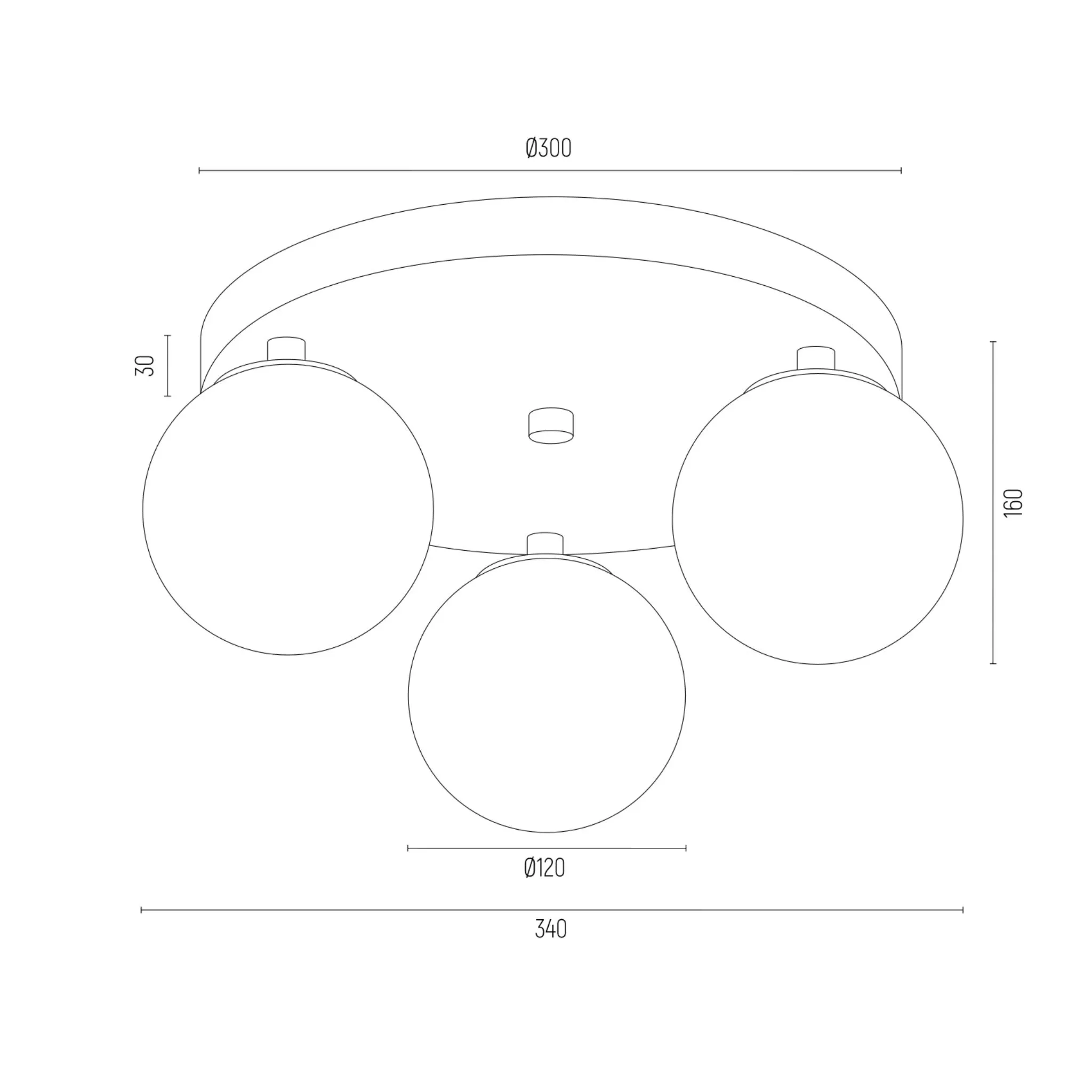Plafon FABIO biały biało-brązowy marmur 34x16cm - 6291