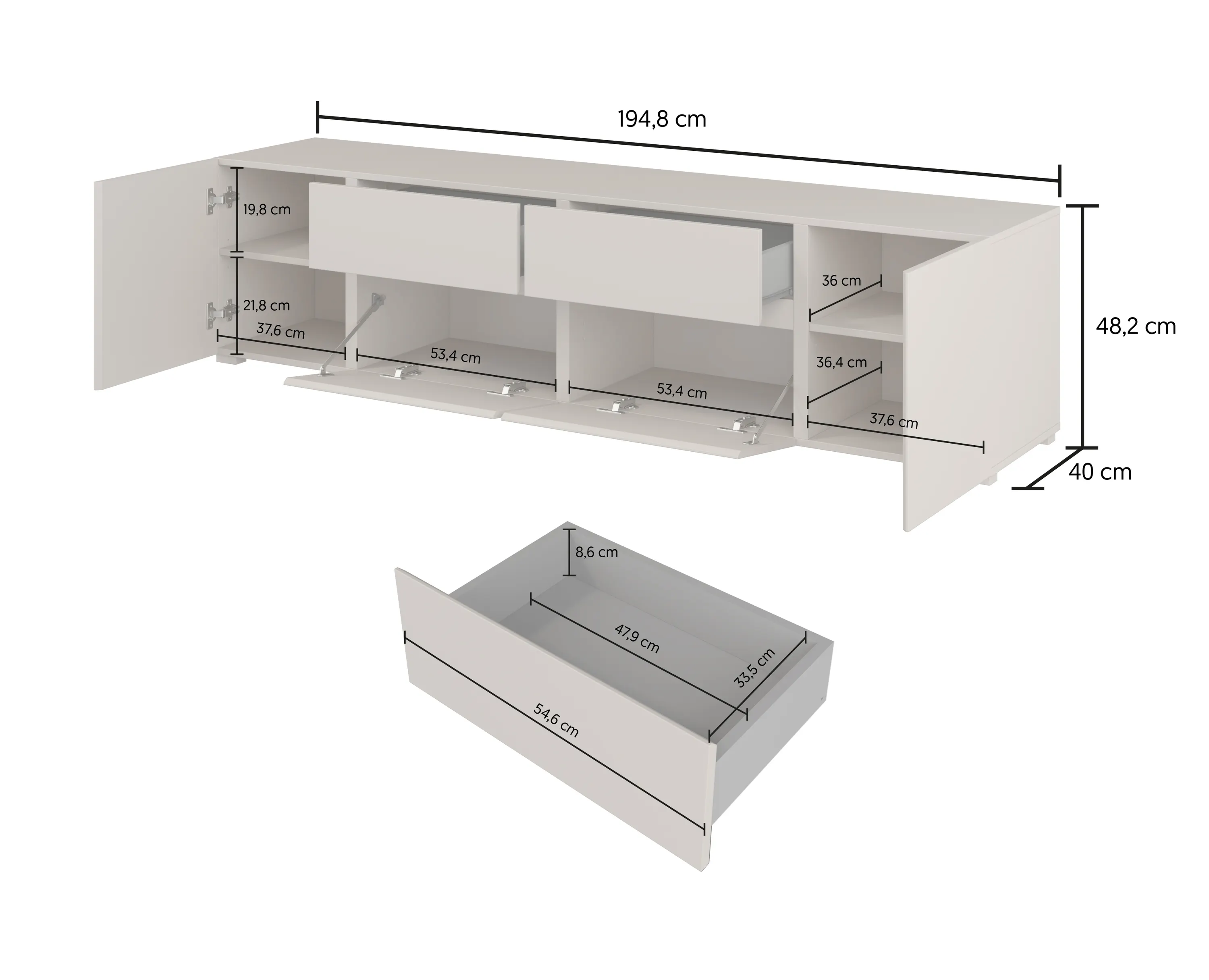szafka, kuchenna, meble, szuflady, korpus