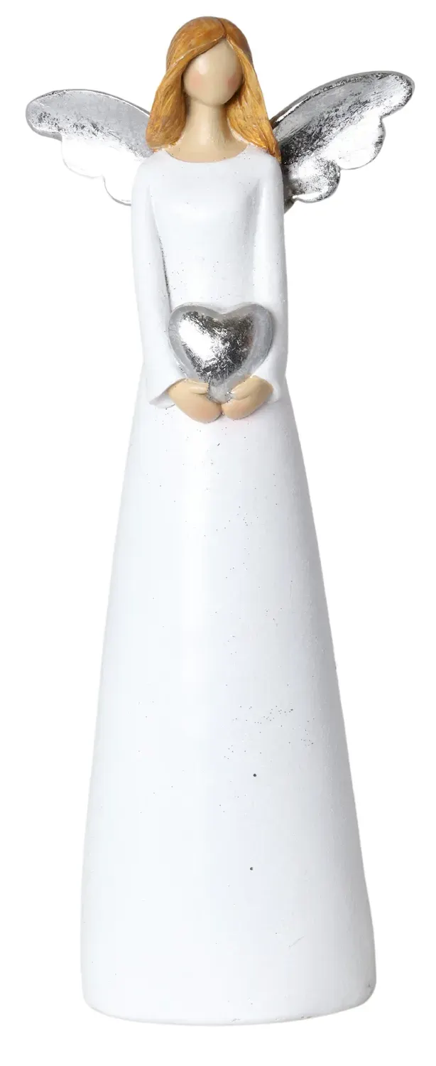 ANIOŁ ZE SREBRNYMI SKRZYDŁAMI duży biały ANIOŁ ZE SREBRNYMI SKRZYDŁAMI duży biały