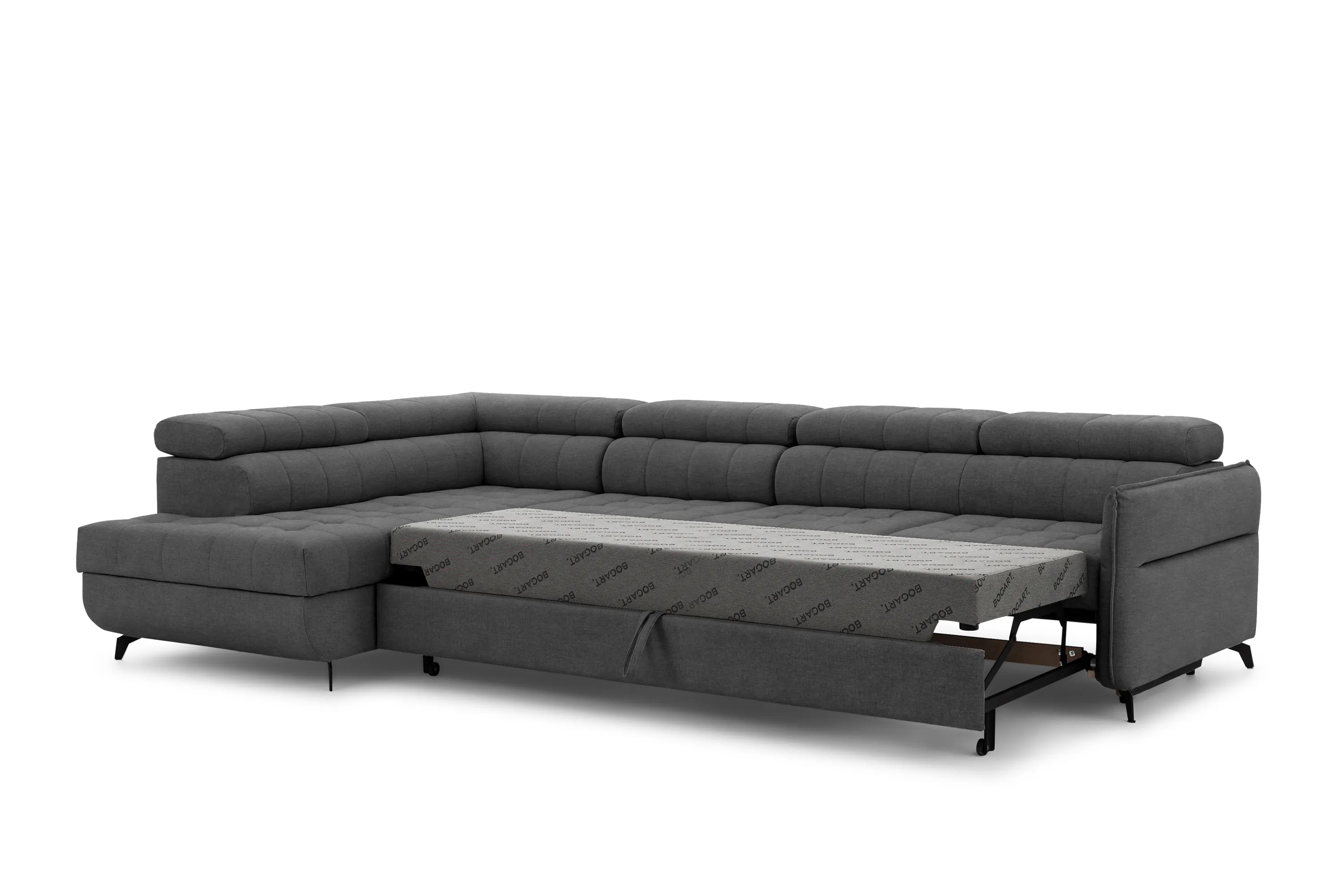 Narożnik lewostronny ELARIAS MAXI regulacja zagłówka i podłokietników tkanina Zetta 305 ciemnoszary - B_168455