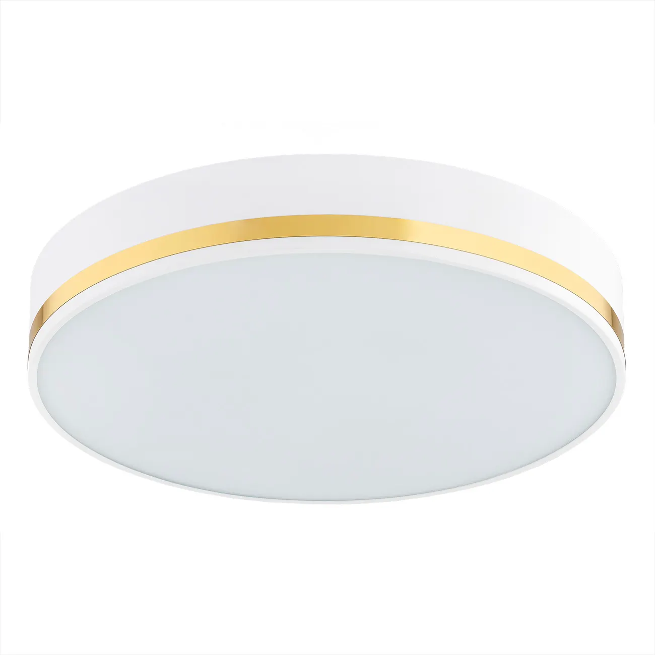 Plafon AMORE biały ze złotym paskiem okrągły 35cm - 7035