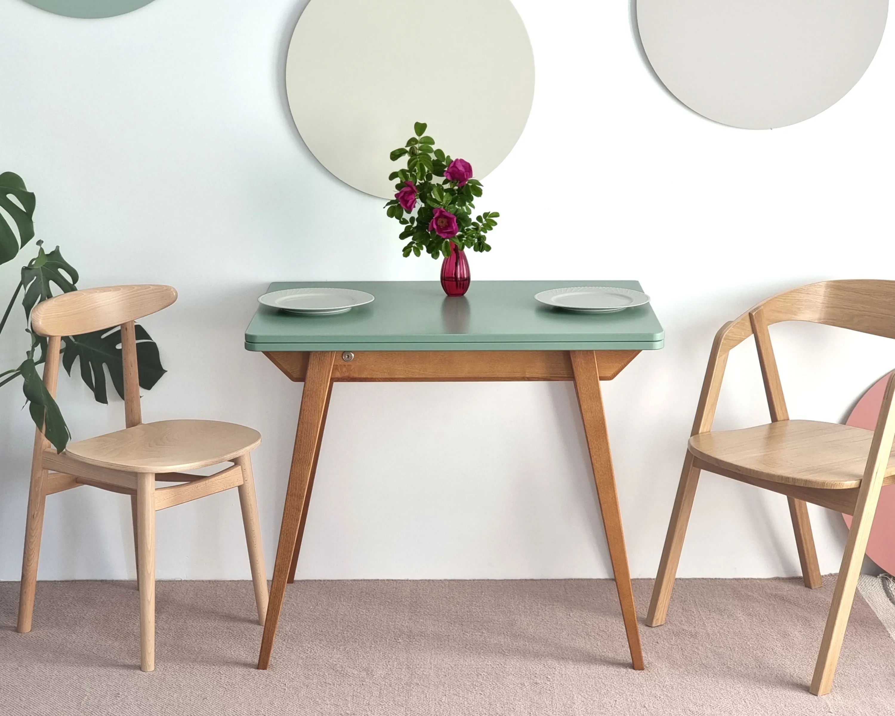 Stół rozkładany ENVELOPE 65x90-130cm szałwiowy dąb - NRAGABATE_E17_OAK