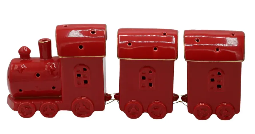 POCIĄG ceramiczny LED czerwony