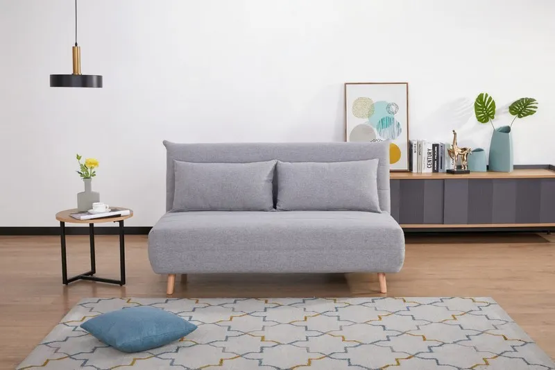 Sofa rozkładana SPIKE II Tap.137 szara buk - SPIKEIISZ