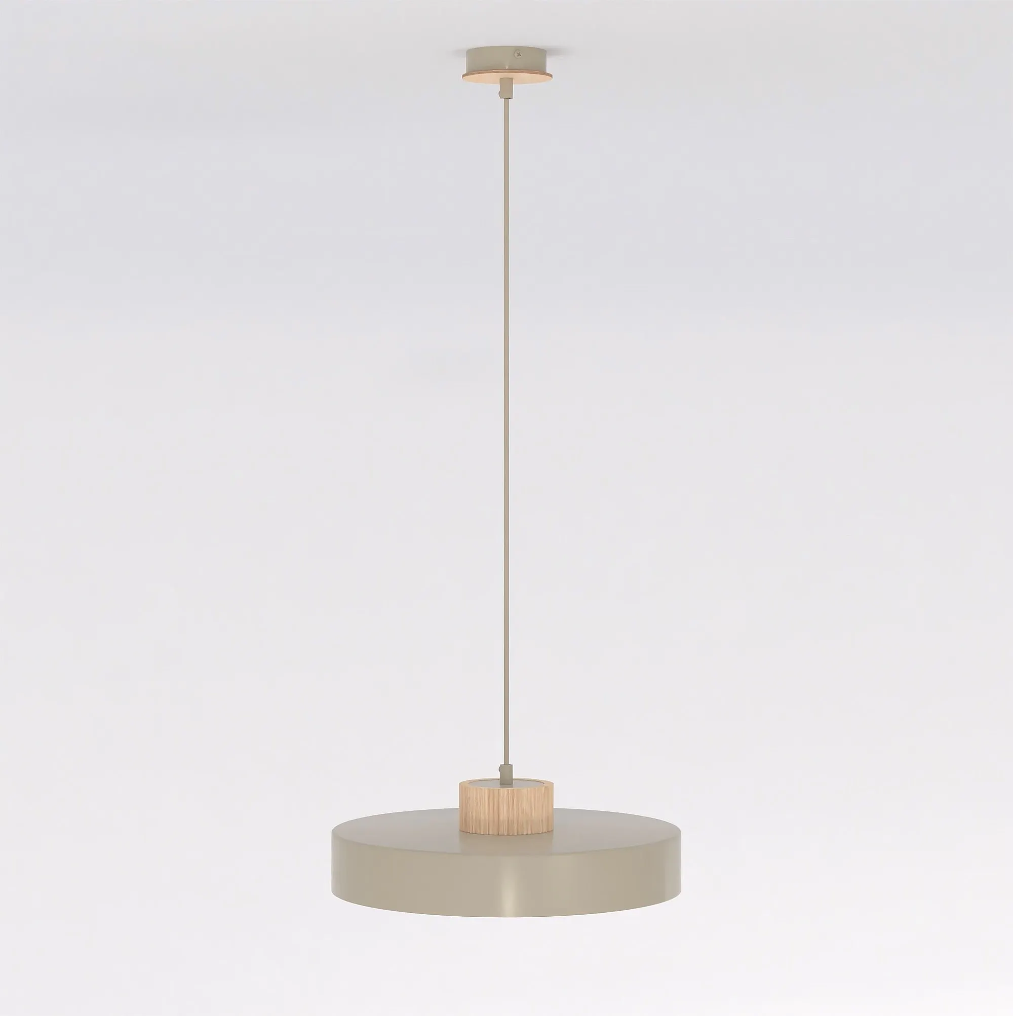 Lampa wisząca z dwuwarstwowym kloszem KIVI 1L mokka naturalny - 1668/1L