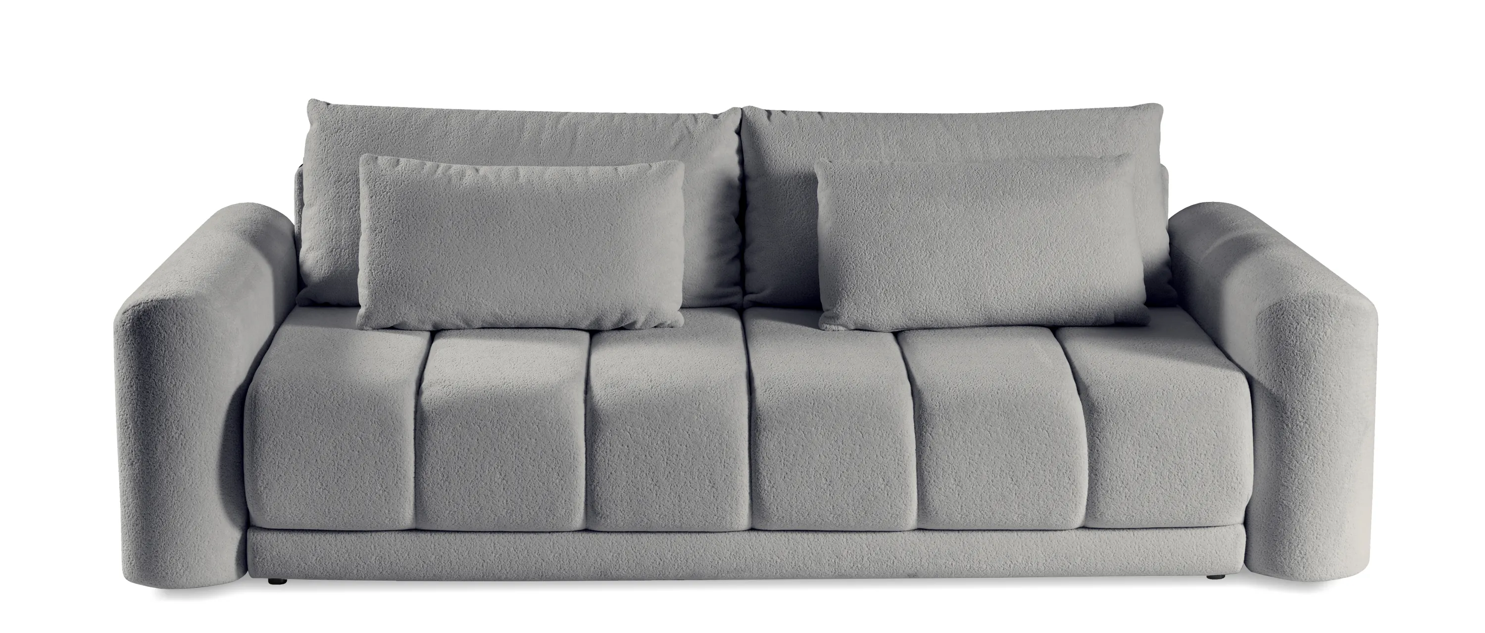 Sofa rozkładana z podłokietnikami OTTRANTO powiększona powierzchnia spania Soft 20 - szara - OTTRANTO_SO_SFOT20