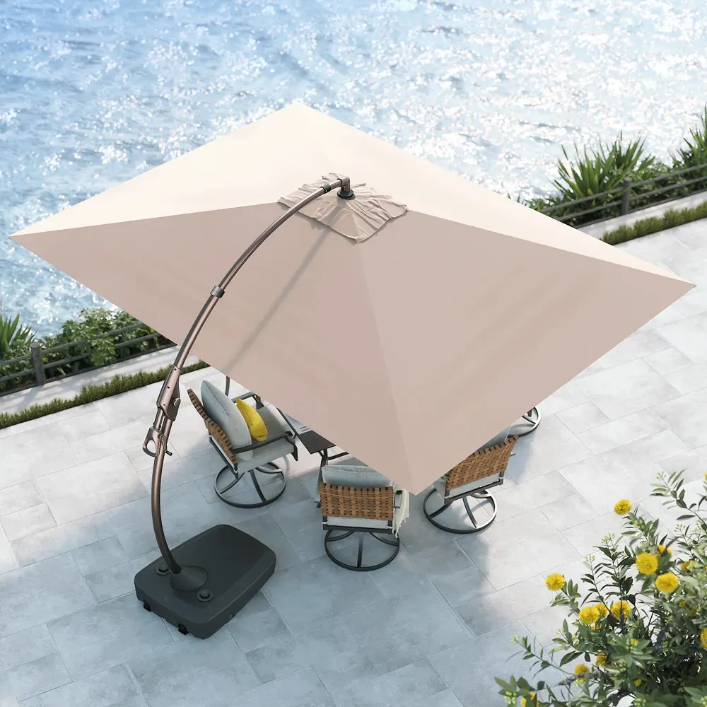 Parasol ogrodowy SOLANO beżowy — zdjęcie 14