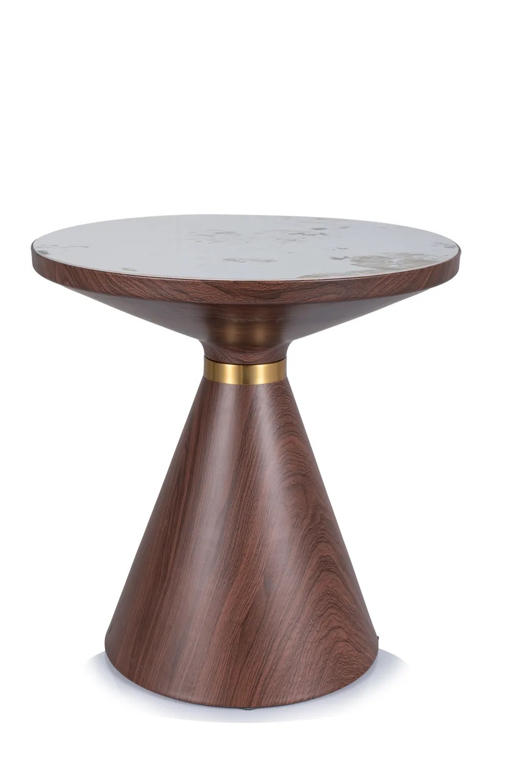 Stolik kawowy okrągły NAPA B BIAŁY/BRAZ FI50X53 Okrągły