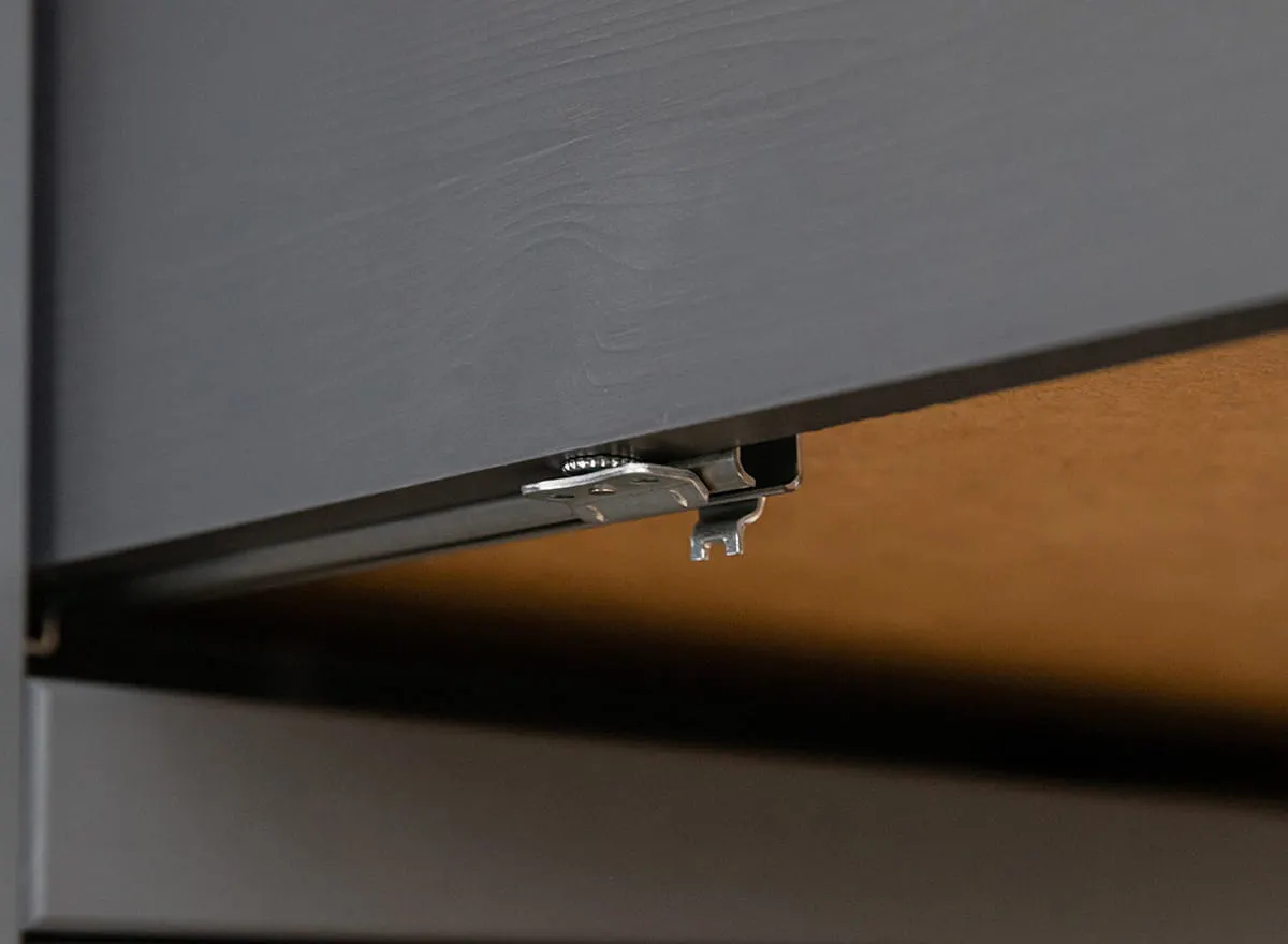 Szafka RTV z 2 szufladami BELLUNO ELEGANTE 167 cm grafit, naturalna sosna - PL010G/P