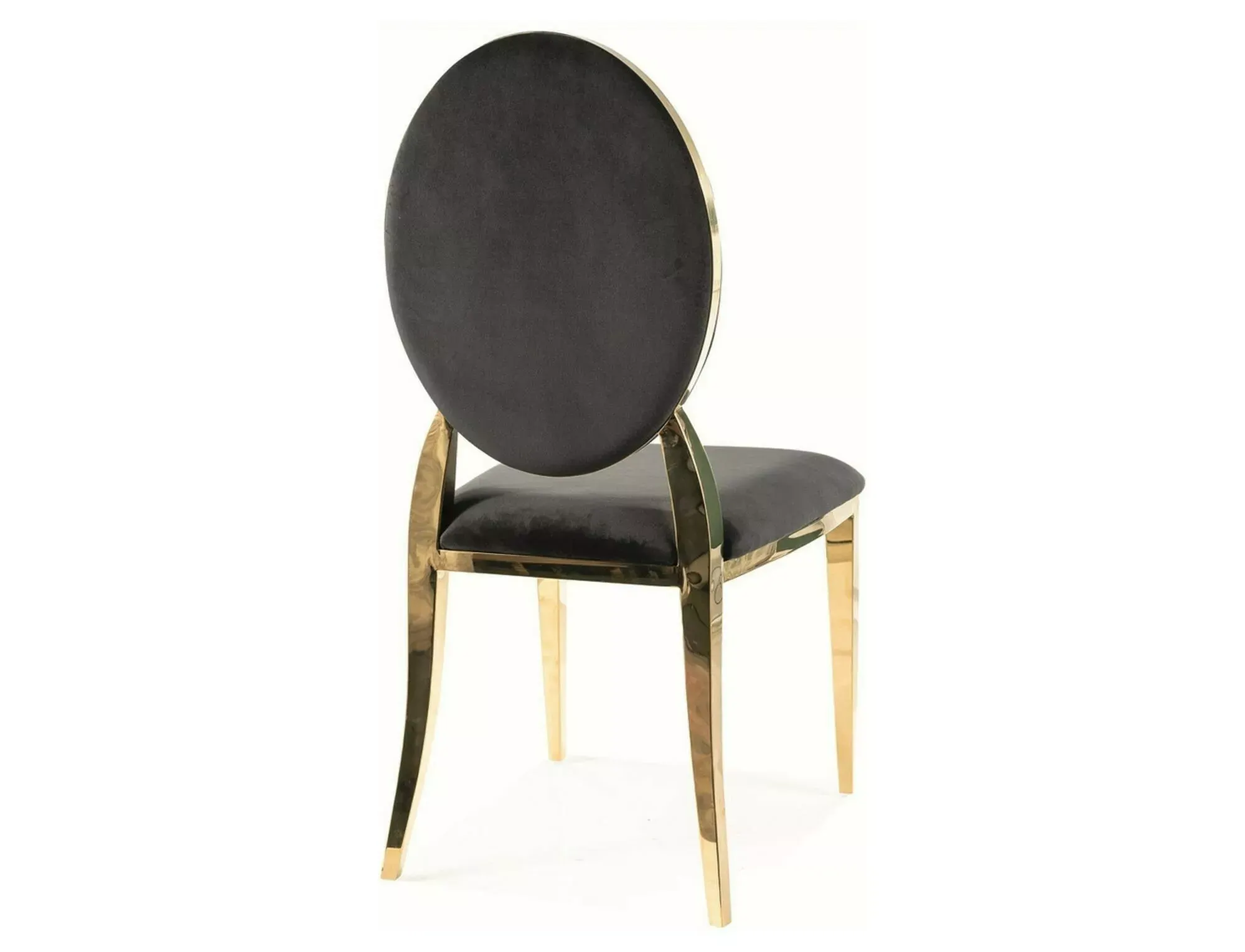 Krzesło KING VELVET Bluvel 19 czarne złoty stelaż - KINGVZLC