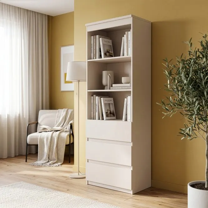 image regał, biblioteczka, szafka na książki, drewniane, pojemniki