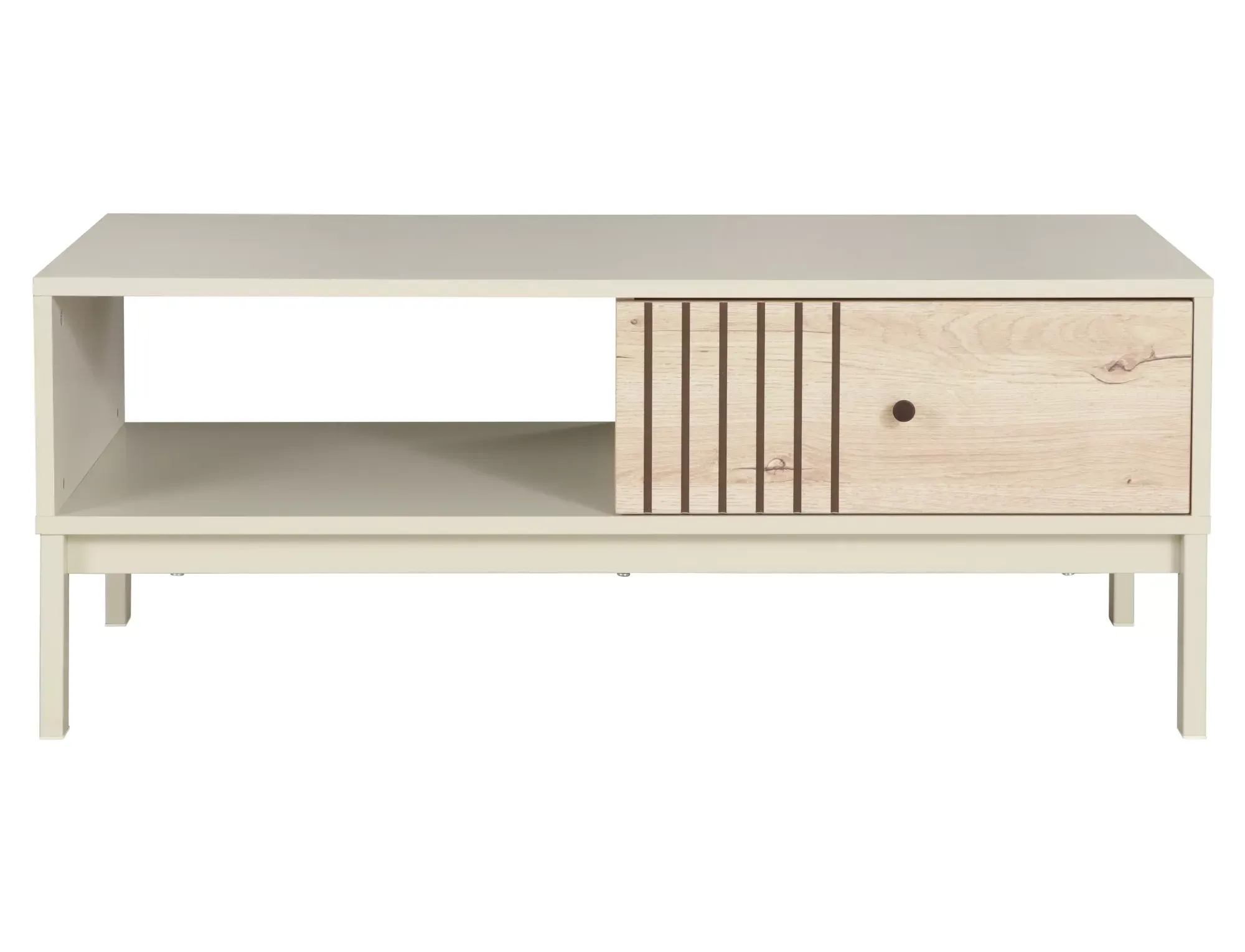 Stolik kawowy z szufladą FROST L5 50x100 złamana biel - FROSTL5