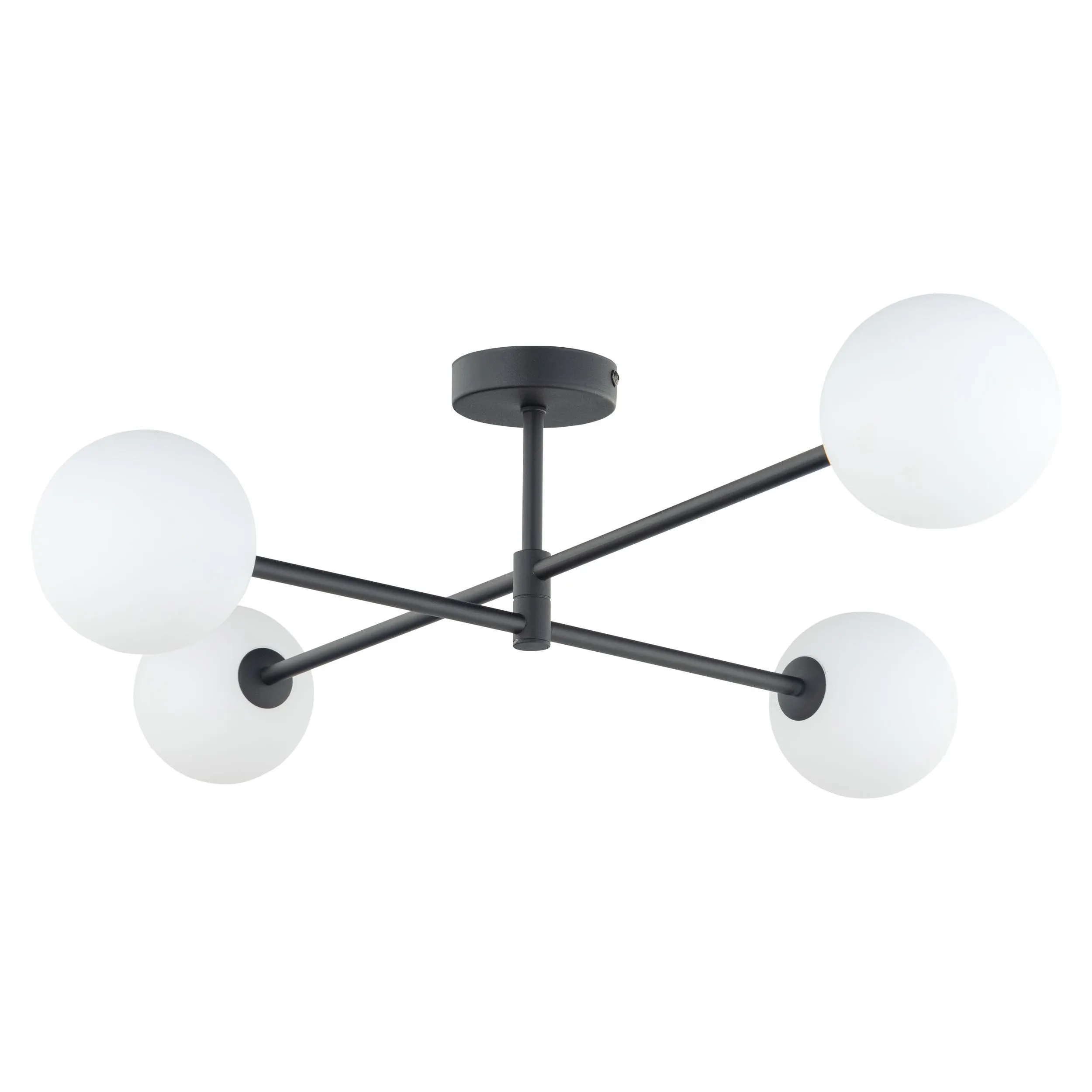 Lampa sufitowa SARIUS białe okrągłe szklane klosze 90x68x19cm