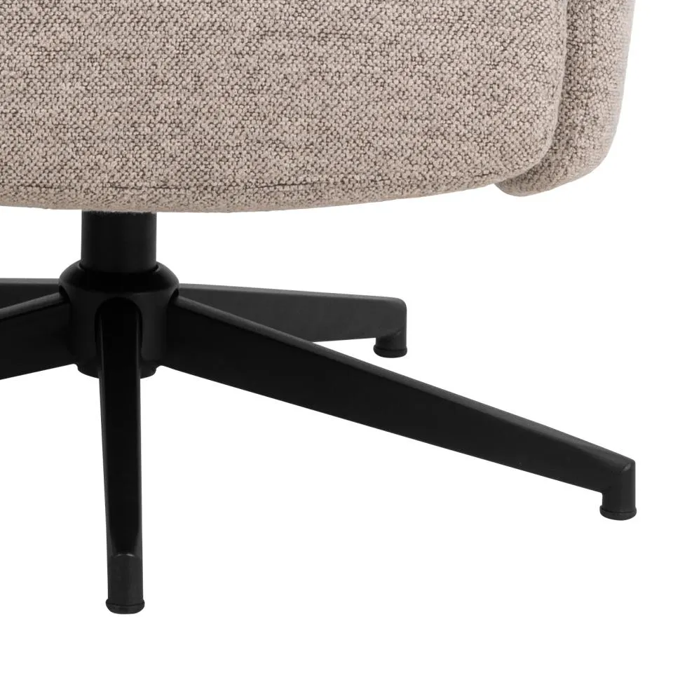 Fotel rozkładany Greg z podnóżkiem Beżowy - 0000105213