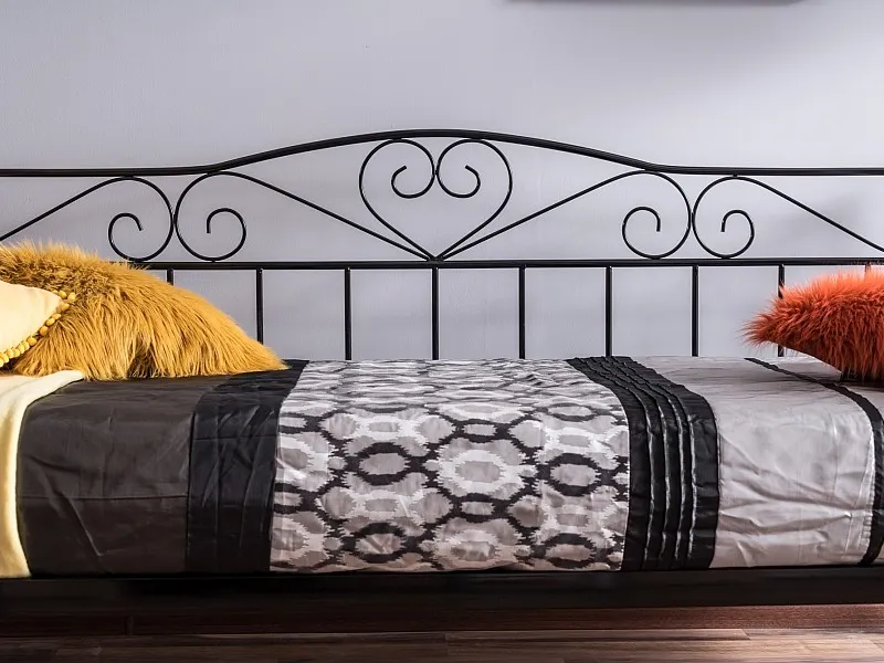 Łóżko BIRMA metalowe czarne 90X200 Signal - BIRMA