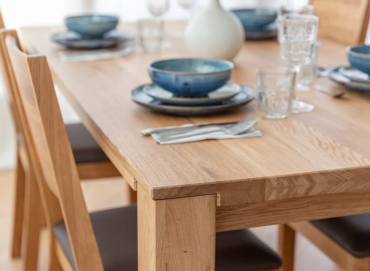 Stół dębowy GAIA 100x200, blat 4cm - dąb olejowany - GAIA100X200