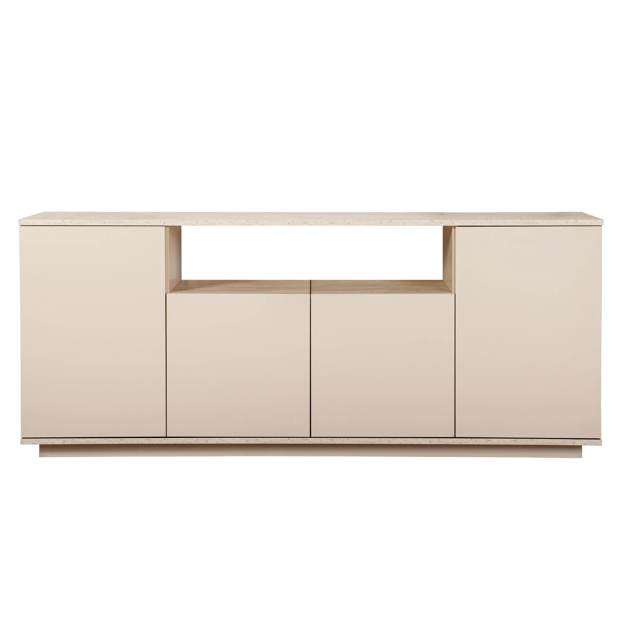 Komoda 4-drzwiowa z wnęką ARISTA 180 cm mink trawertynowy - ASI_353NRD1204