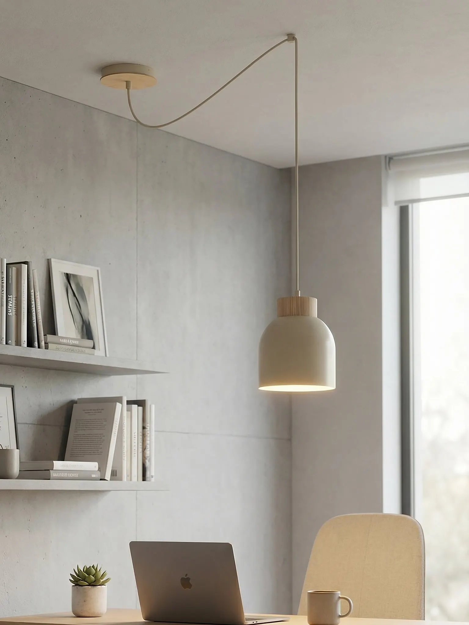Lampa wisząca KRU 1 MOKKA beżowa - 1624/1
