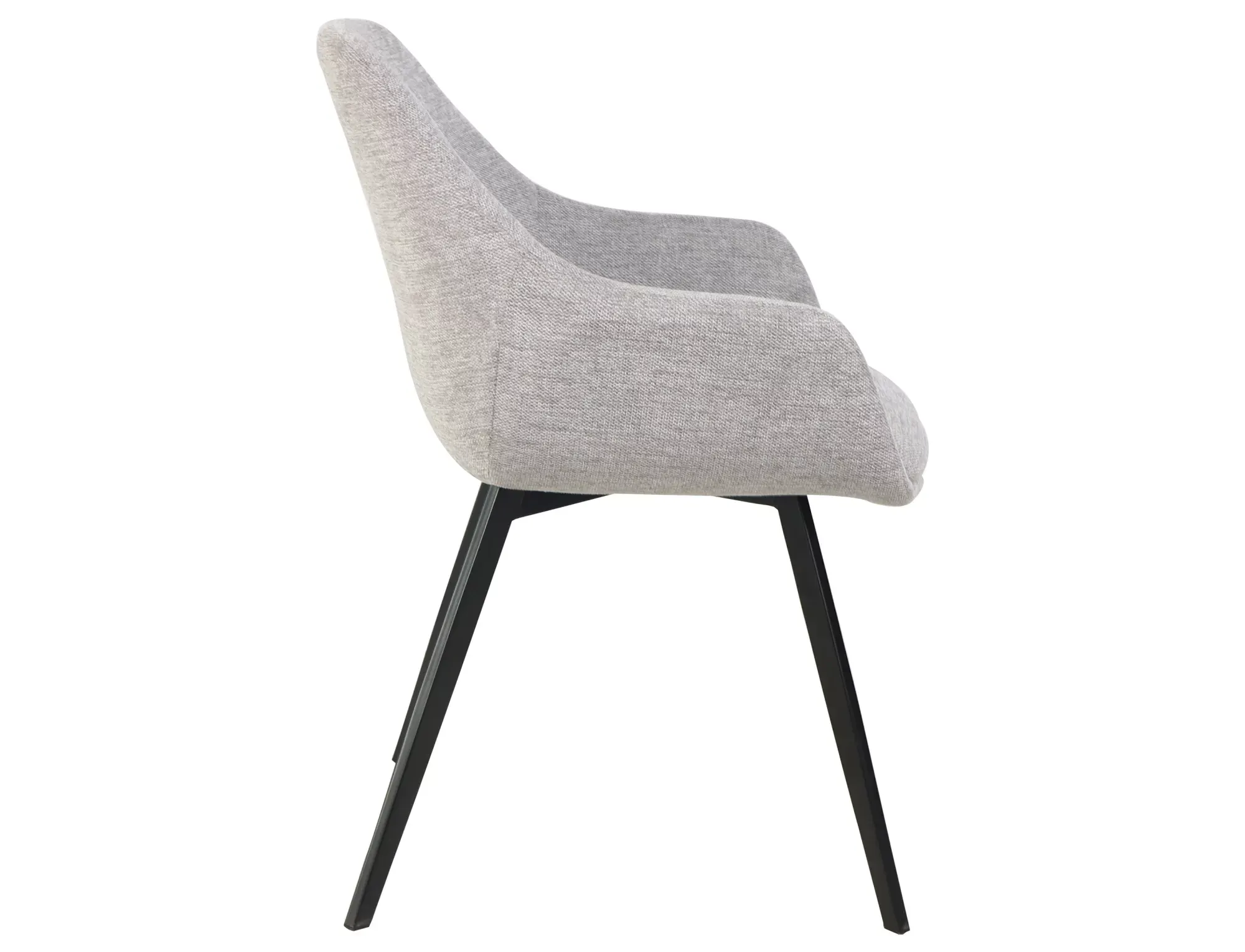 Krzesło tapicerowane VINTO BREGO szare/czarne nogi - VINTOBRCSZ
