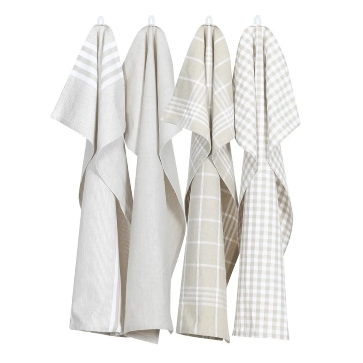 Bath towel, Beige, Striped pattern, Checkered pattern, Linen towel