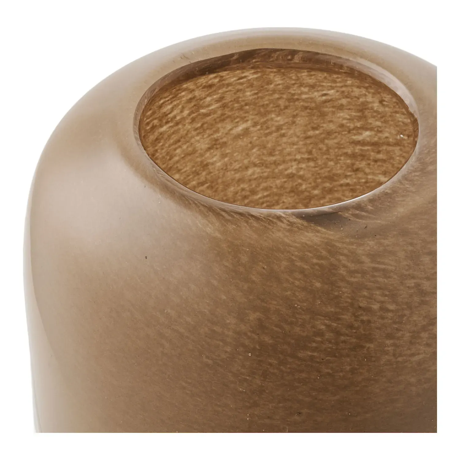 Świecznik ze szkła dmuchanego CANDLE 8x7,5cm brązowy - 4561201