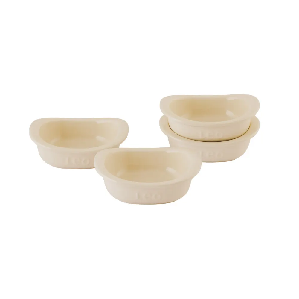 Kwadratowe ramekiny ceramiczne BALANCE 0,2 L, 4 szt. - ND_3950503