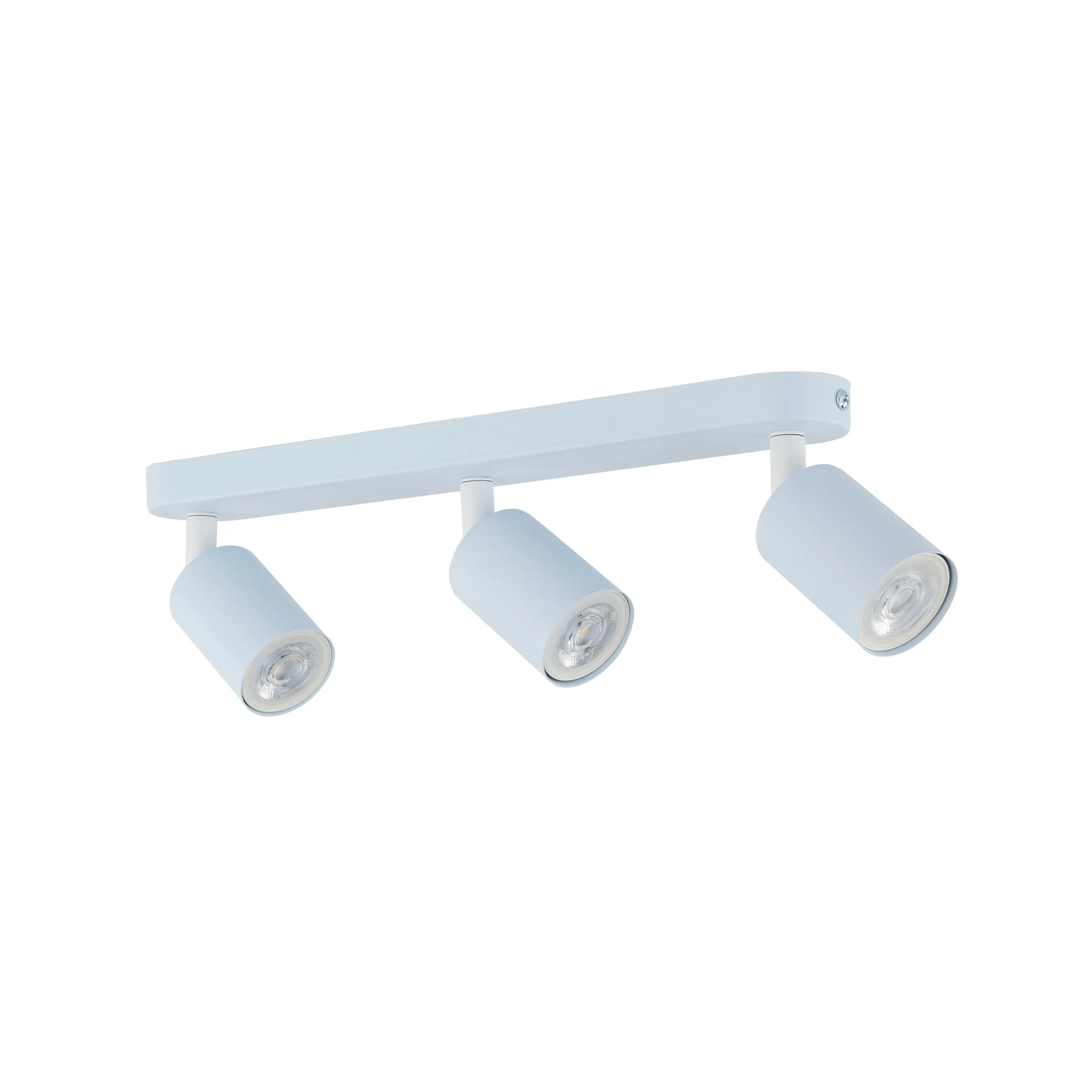 Lampa sufitowa LIVIA niebieska z białymi elementami na metalowej listwie regulowana 52x17x14cm - TK_10238