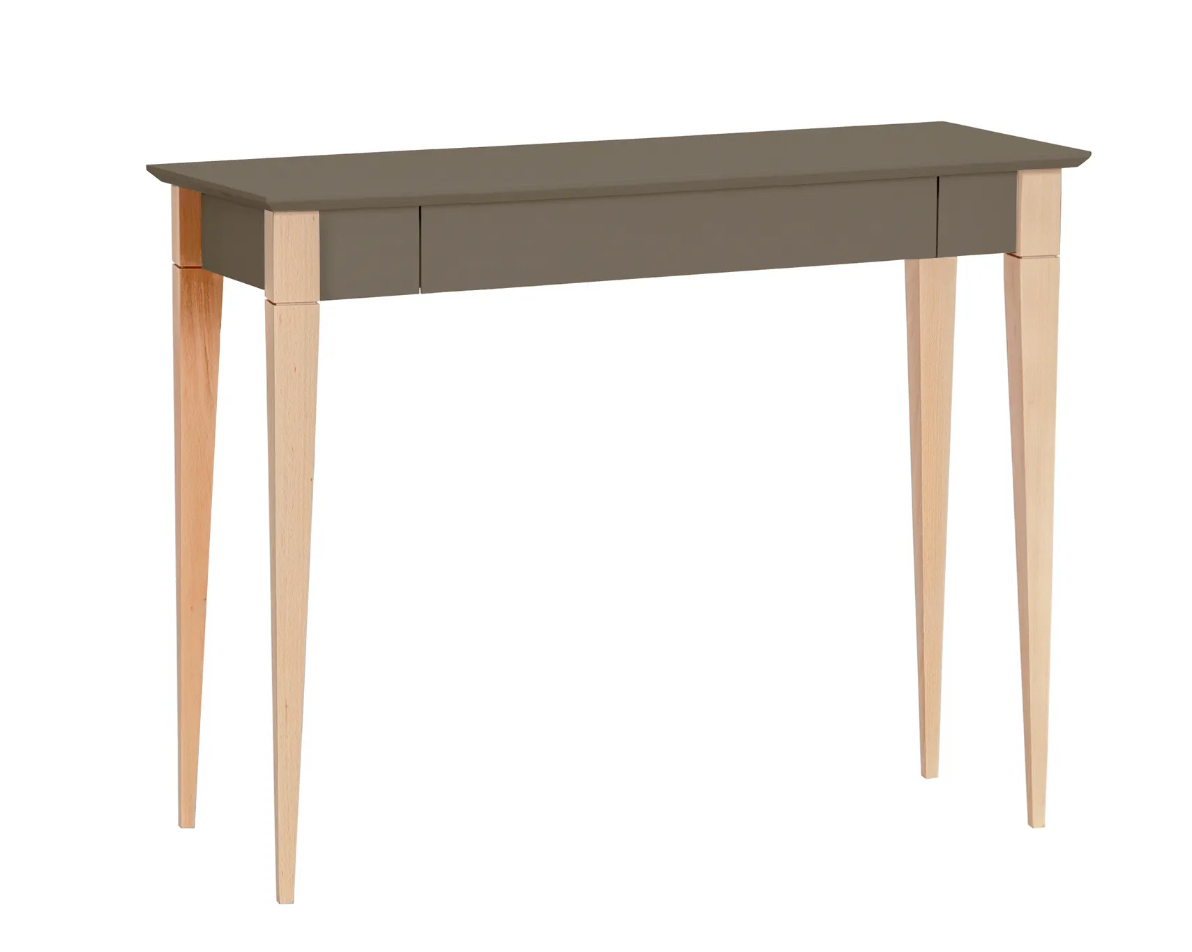 Biurko z szufladą 105x40 MIMO brązowy blat/drewniane nogi Meble, Tabela, Biurko, Stół do jadalni