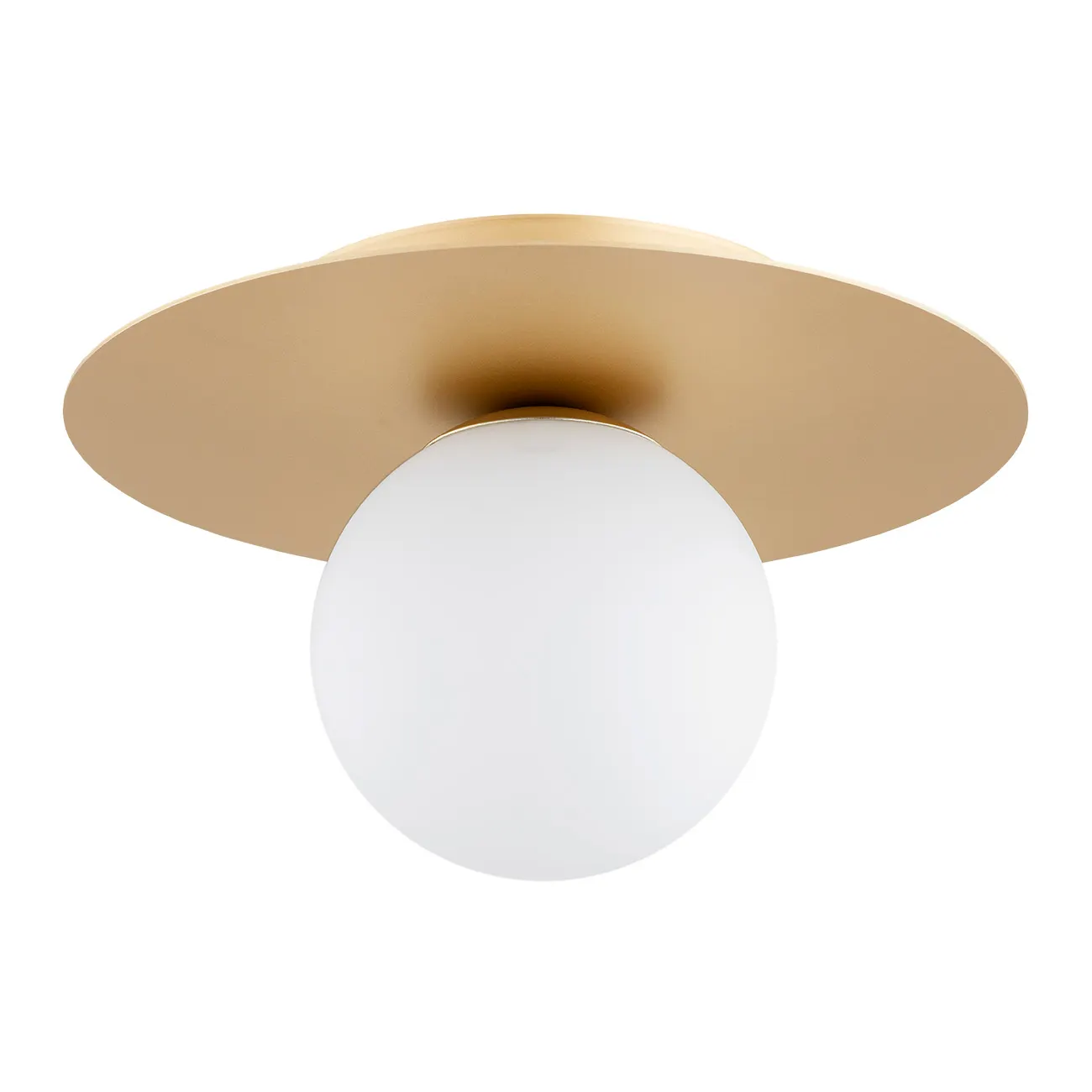 Plafon SPELLO metalowy matowy złoty biały 25x15 cm - 8262