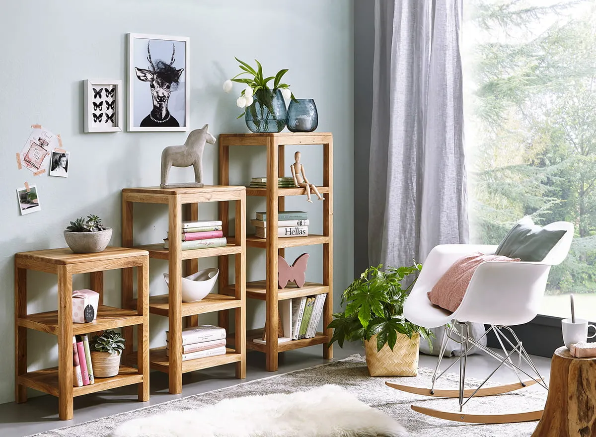 Regał dębowy średni Gialo 83x40x40 - 2SGIA27