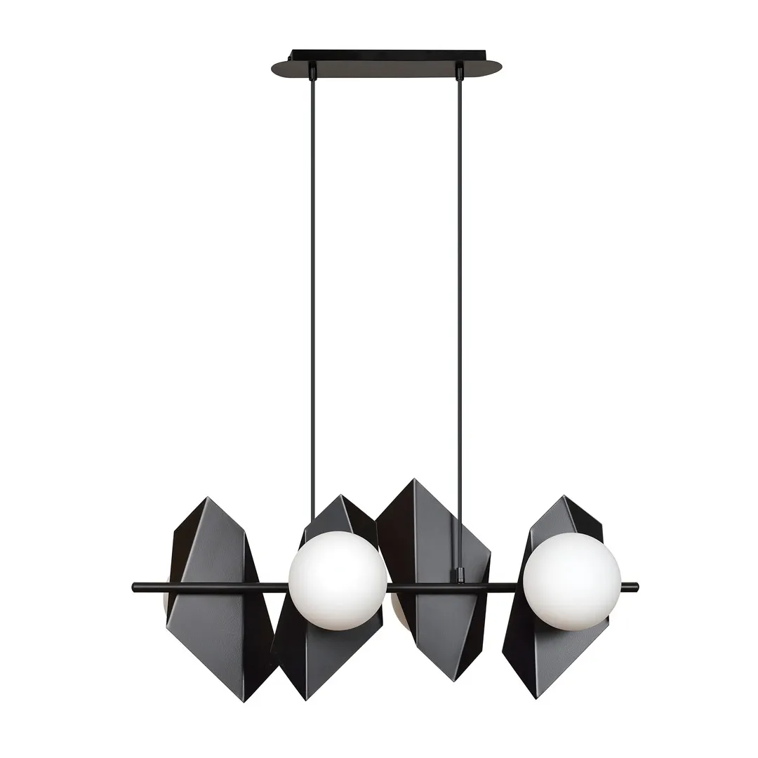 Lampa wisząca DRIFTON 4 czarny biały