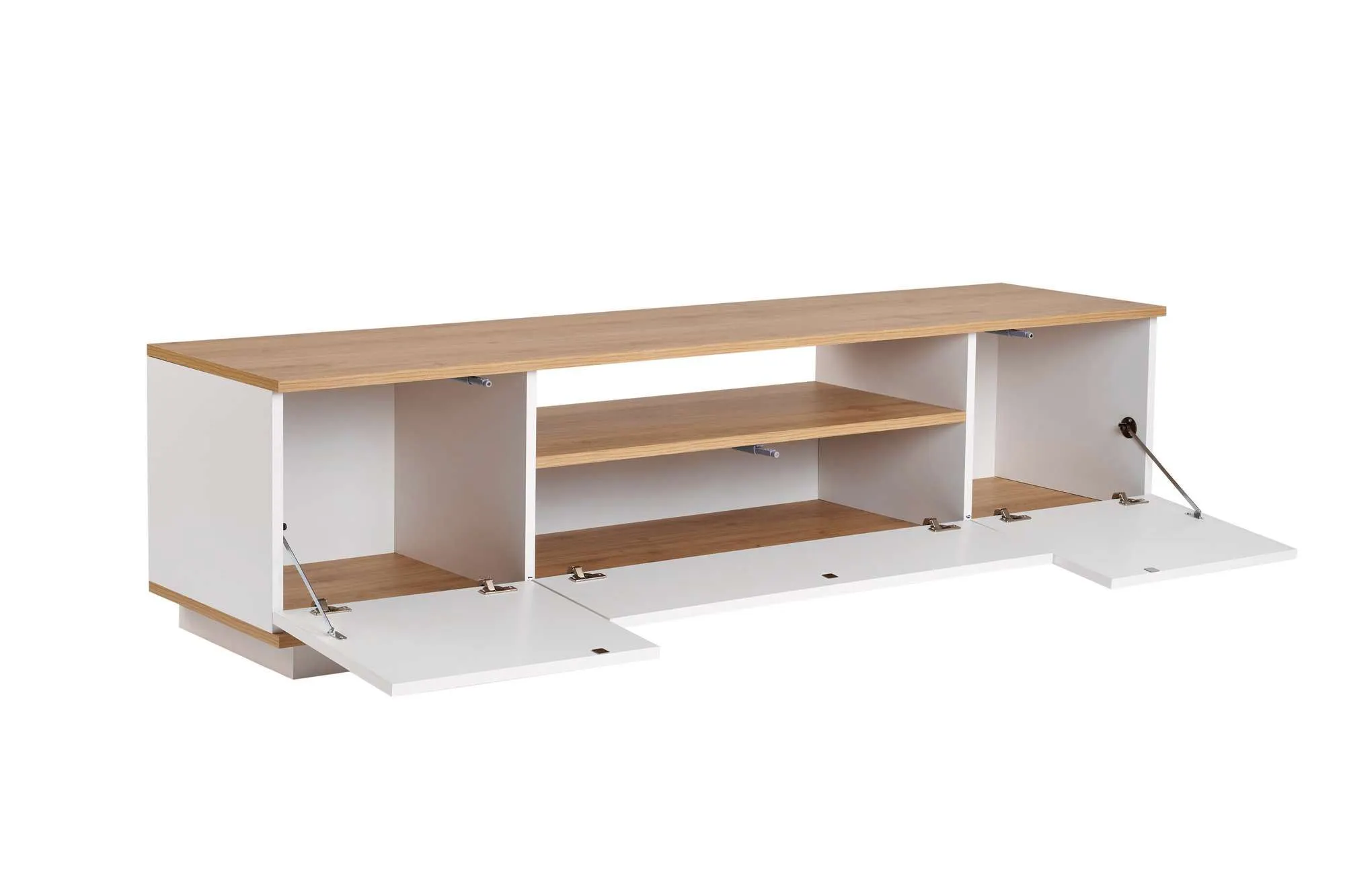 Szafka RTV 3-drzwiowa VERAMONT 180 cm - biały dąb - ASI_353NRD1203